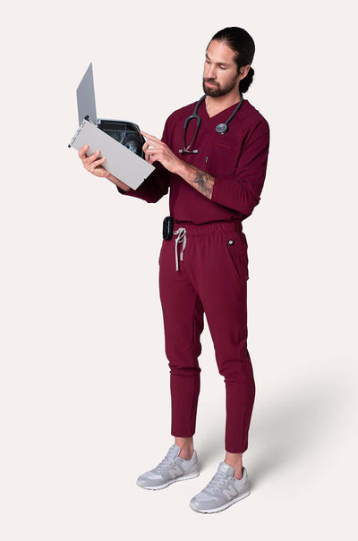CLASSIC BURGUNDY SCRUBS