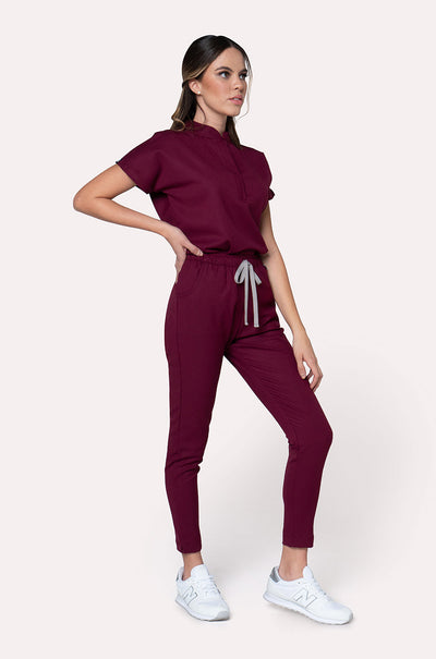 GLAM BURGUNDY SCRUBS